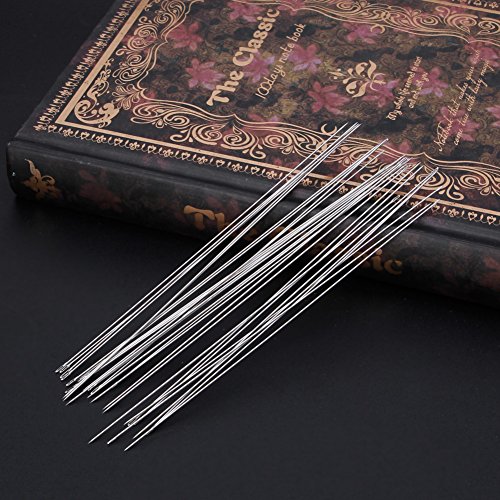 25 Pcs Large Collapsible Bead Needle Big Eye Beading Needles Metal Sewing Needles 12cm Threading Needle for Beads