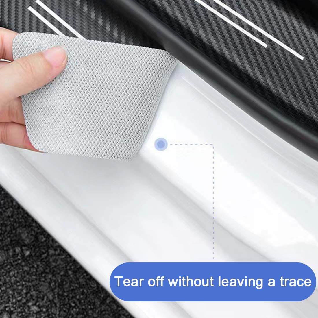 Set 4 Battitacco Auto In Fibra Di Carbonio - Protezione Paraurti E Portiere Per Auto E SUV - Foto 6