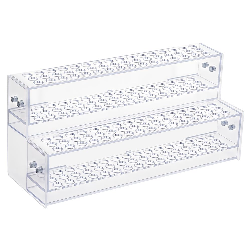 Présentoir de stylos acrylique 96 emplacements pour bureau et maquillage