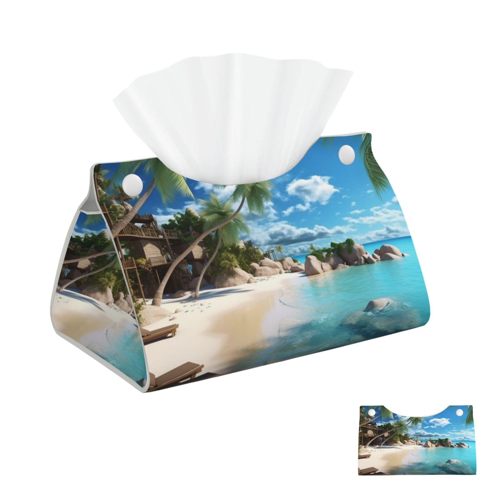 Beach Style Tissue Box Cover Square Cube Boxes