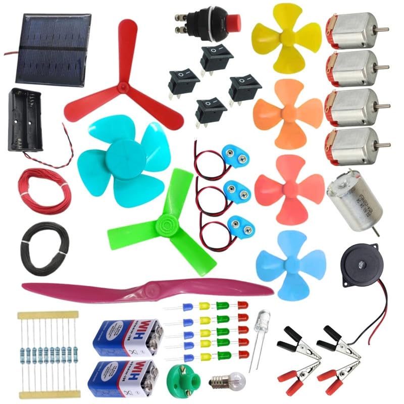 ERH INDIA 12V DC Motor 12V Powerful DC Motor for DIY Kits, Science Projects, Cooler, Fan etc. with 12v DC LED Bulb 1