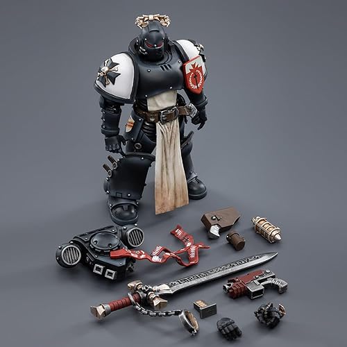 Miniatura 5 de JOYTOY 118 Warhammer 40,000 Figura de acción Black Templars The Emperors Champion Rolantus Collection Modelo