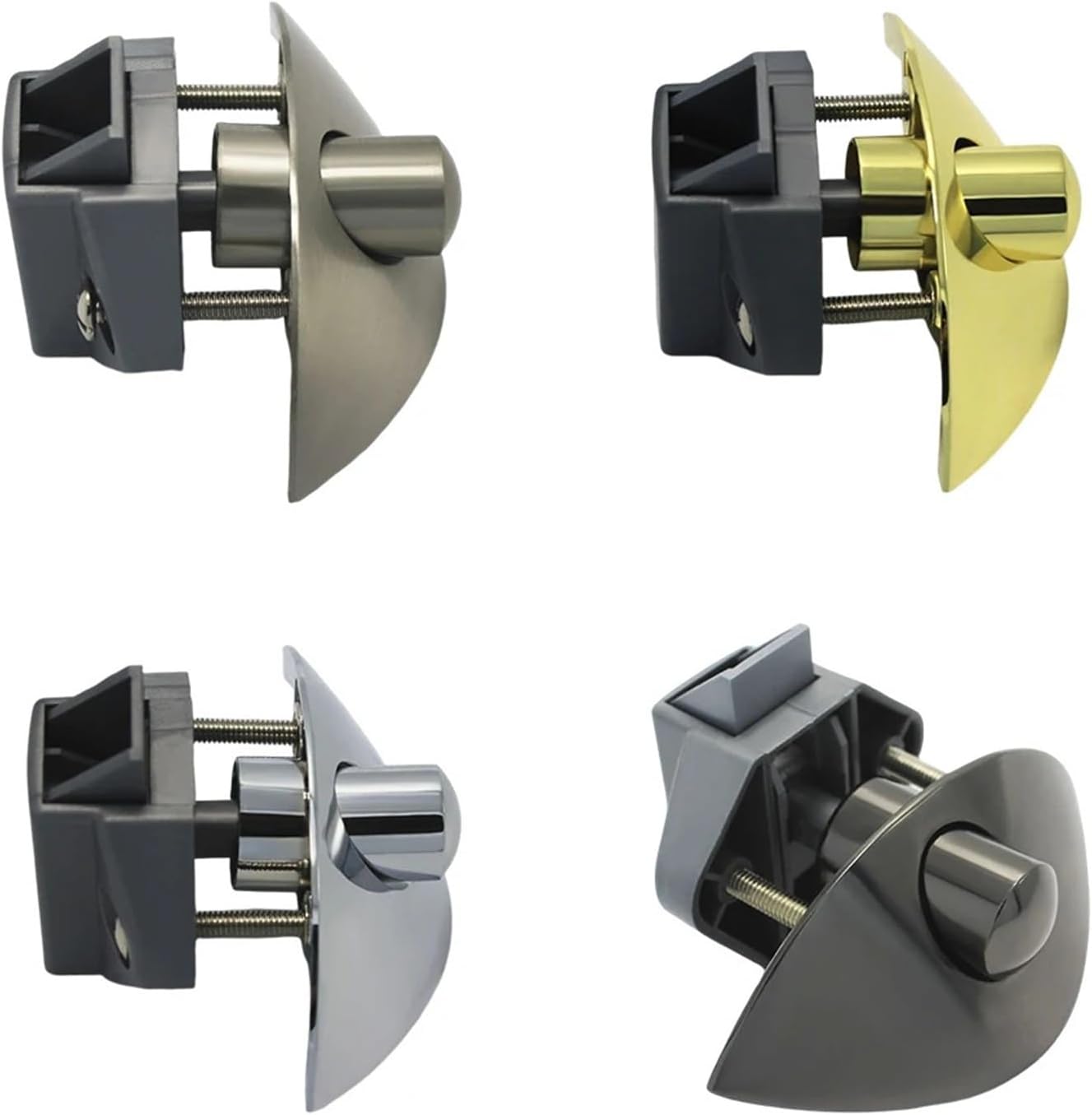 Camper Car Half-Moon Push Lock RV Caravan Boat Drawer Latch Button Locks for Furniture Hardware RV 1Pcs(Black)