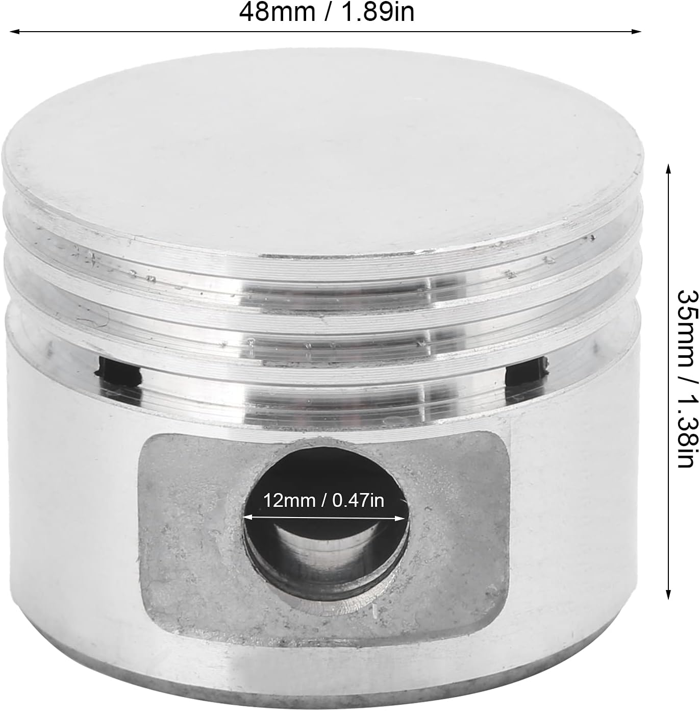 コネクティングロッドアルミニウムピストン コネクティングロッドピストン高温耐性48mmアルミニウムピストン用エアポンプピストン用空気圧縮機