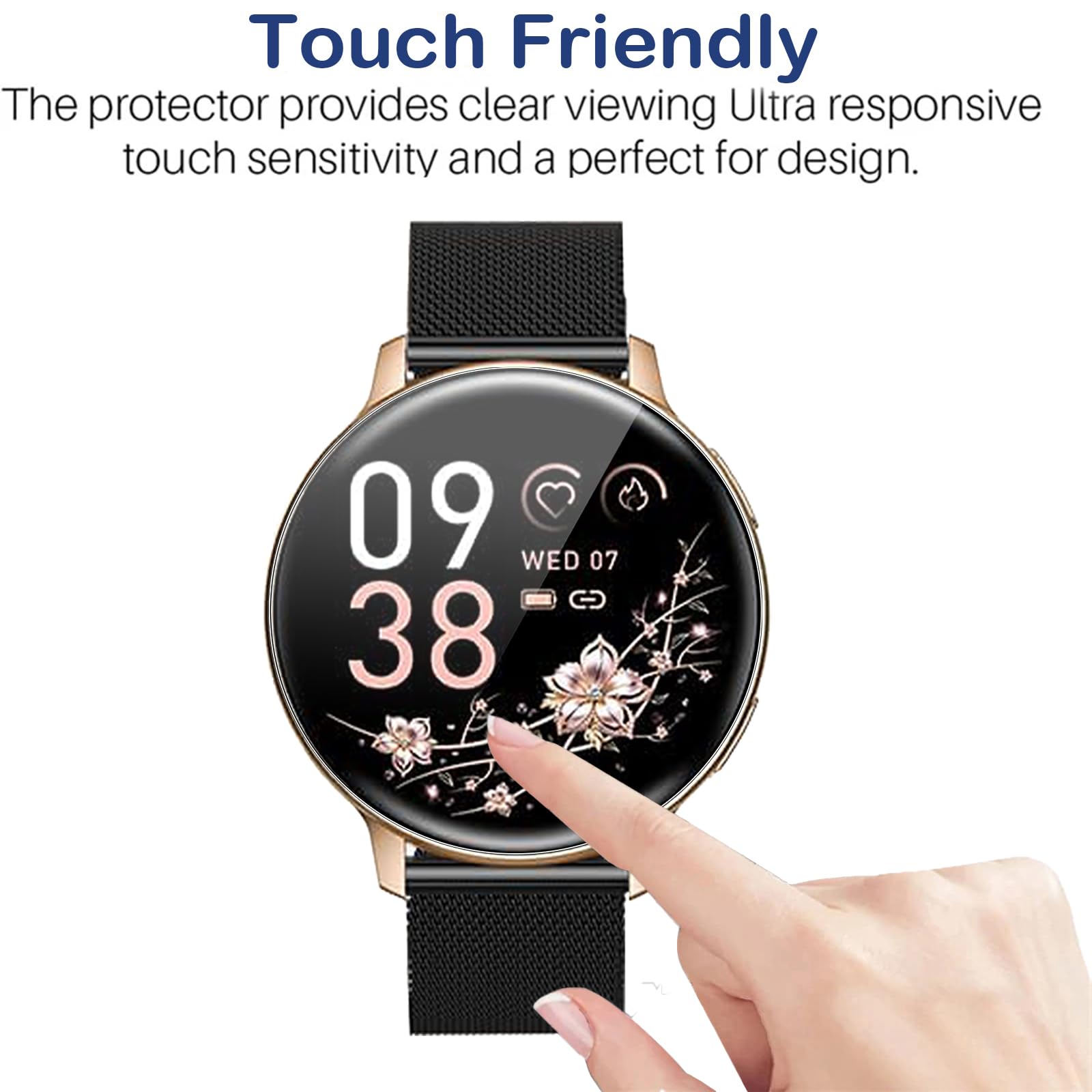 Frgnie Protector De Pantalla Compatible Con Reloj Inteligente Motast, Jugeman P99 De 1,96 Pulgadas (6 Unidades) Flexible TPU Compatible Con HOIFA P98 Smartwatch 1.96, Funda Protectora De Pantalla Sin