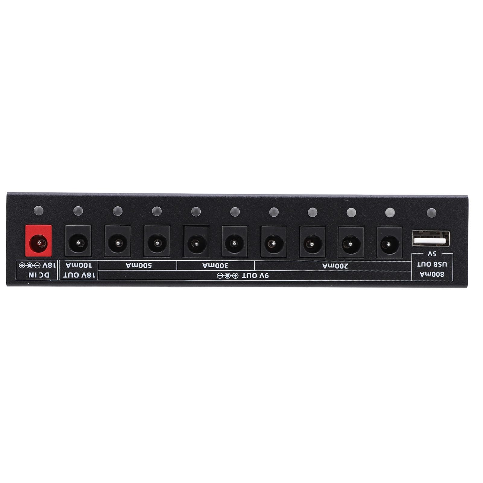 Alimentatore a pedale per chitarra, indicatore LED per dispositivi 9V 18V per esercizi di potenza (spina UE)