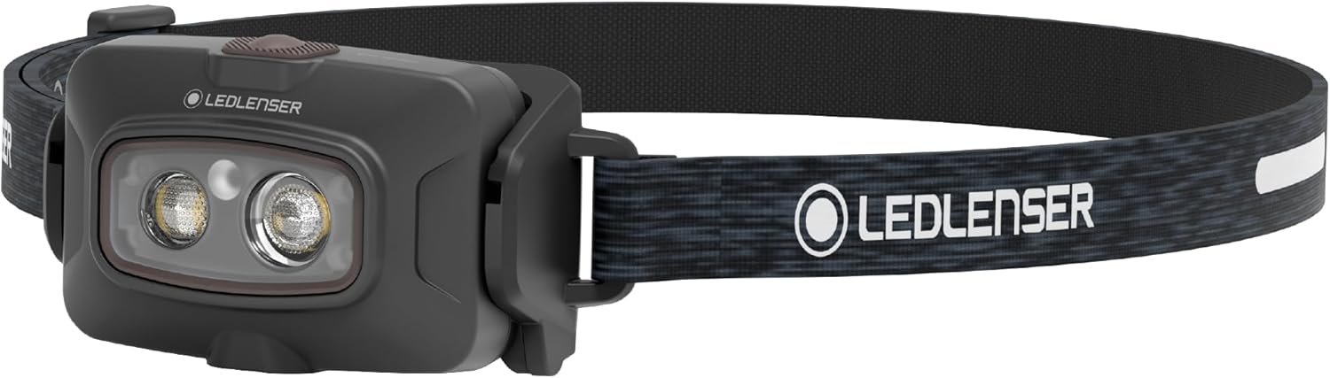 Ledlenser HF4R Signature Headlamp - Black - 600-Lumen LED Headlight - IP68 Waterproof Rechargeable Headlamp - Hands-Free Flashlight for Camping & Hiking