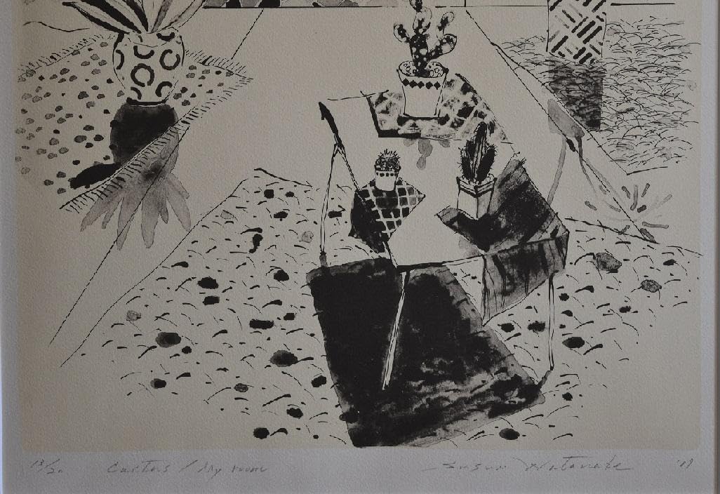 Amazon | 版画家イラストレーター造形画家渡辺 進 リトグラフ 真作保証 