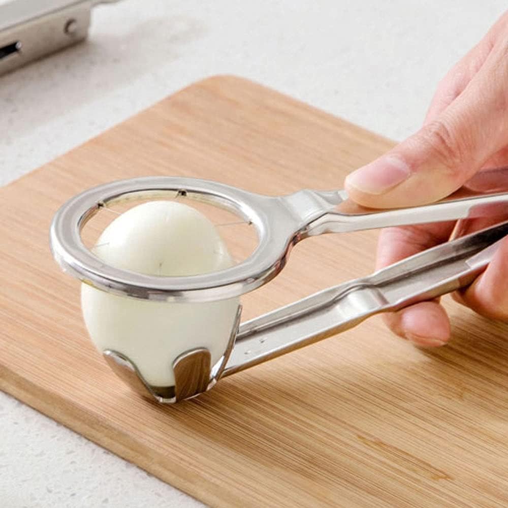 Stainless Steel Egg Cutter Slicer, Multifunctional Cooked Divider, Kitchen Tool