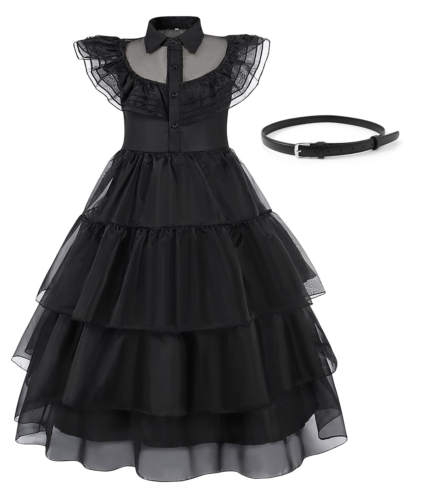 Buy Wednesday Addams Costume Girls Wednesday Addams Raven Dance Dress