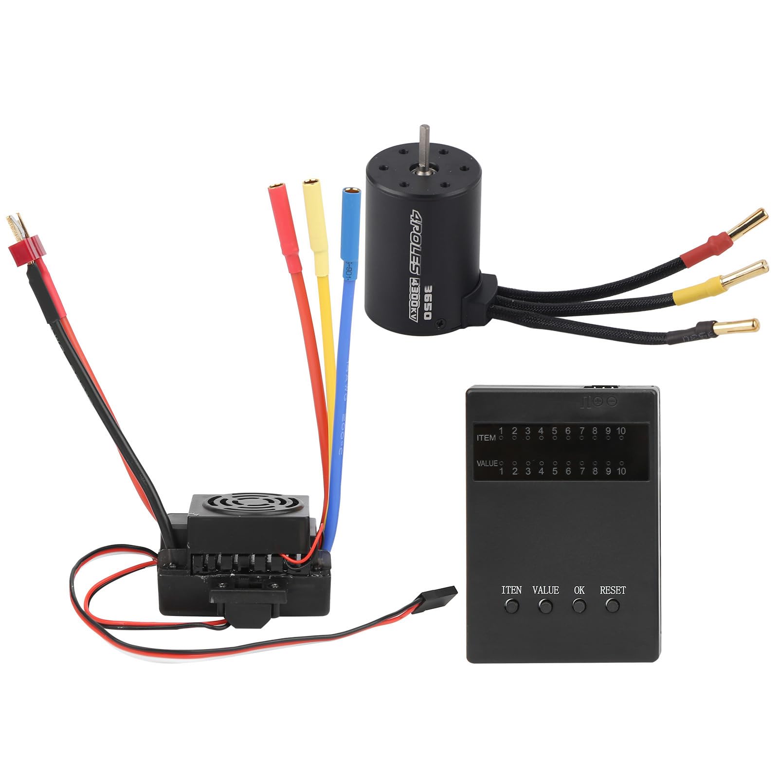 3650 bezszczotkowy silnik 4300KV + 60A bezszczotkowy zestaw kart do programowania wtyczek ESC T do samochodu 1//10 RC