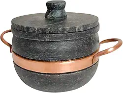 Panela Pedra Sabão Rústica 500 ml Antiaderente Comida Mineira (Natural)