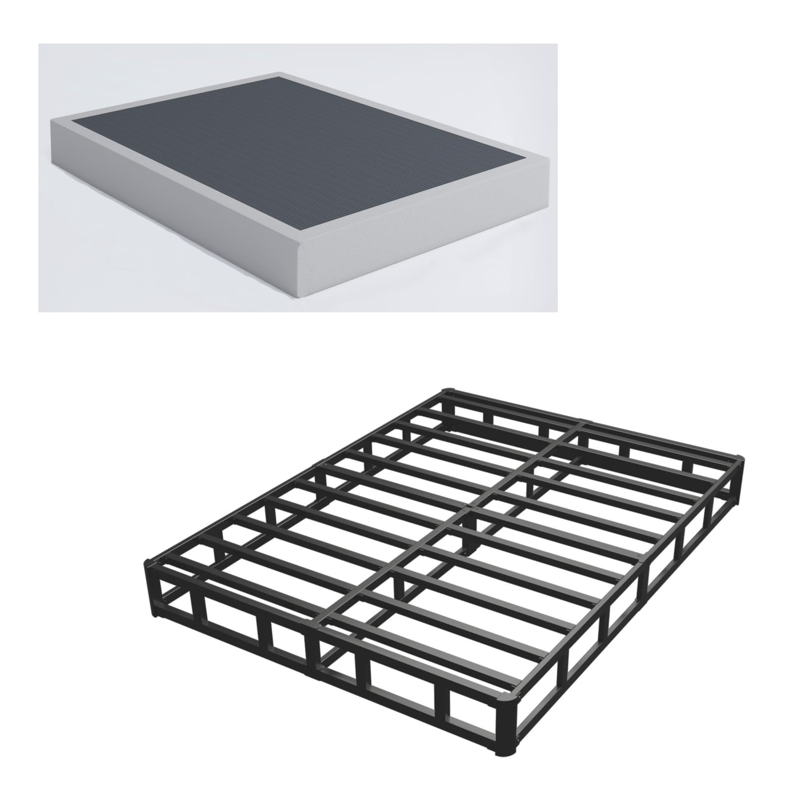 9 inch box spring for full bed,heavy duty box spring mattress foundation/metal bed base/noise free/non-slip/easy assembly
