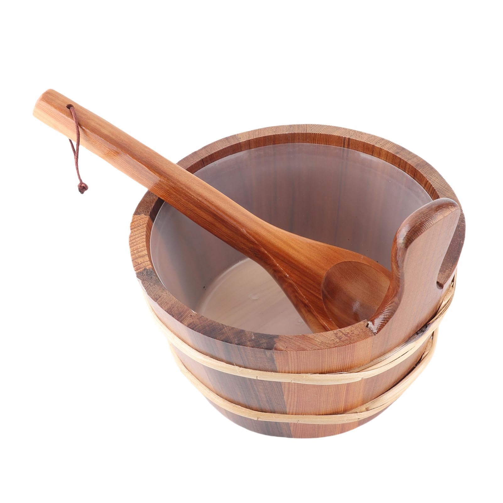 Ensemble seau et louche de sauna, grand seau en bois de 4l avec poignée