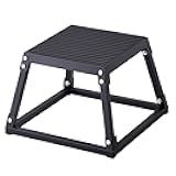 VEVOR Plyometric Jump Box, 18 Inch Plyo Box, Steel Plyometric Platform and Jumping Agility Box, Anti-Slip Fitness Exercise Step Up Box for Home Gym Training, Conditioning Strength Training