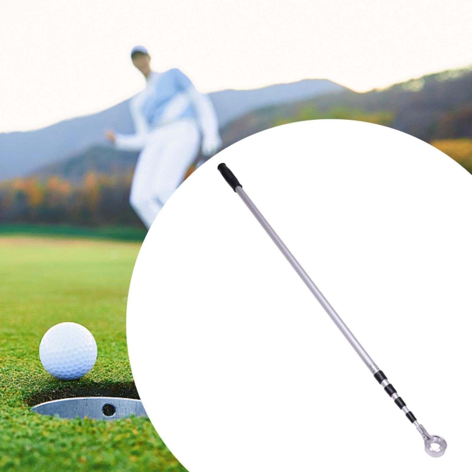 Milageto Golf Ball Retriever Telescópico Palo Recogedor de Pelotas Mecanismo de Bloqueo Automático Eje de Aluminio Apto para Jugadores de Golf Campo de