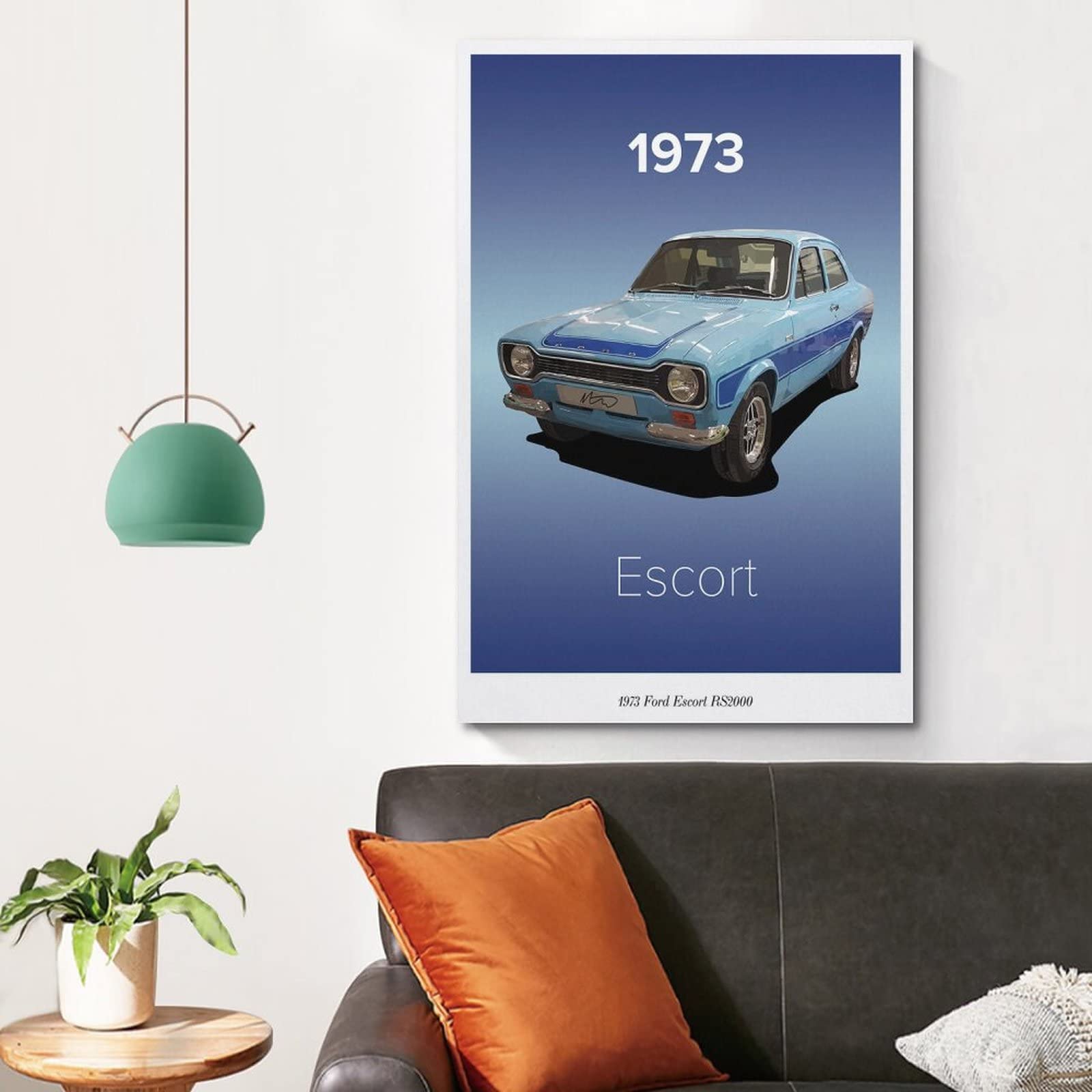 PENTAB Vintage Car Poster 1973 Ford Escort Rs2000 Ford Escort Mk1