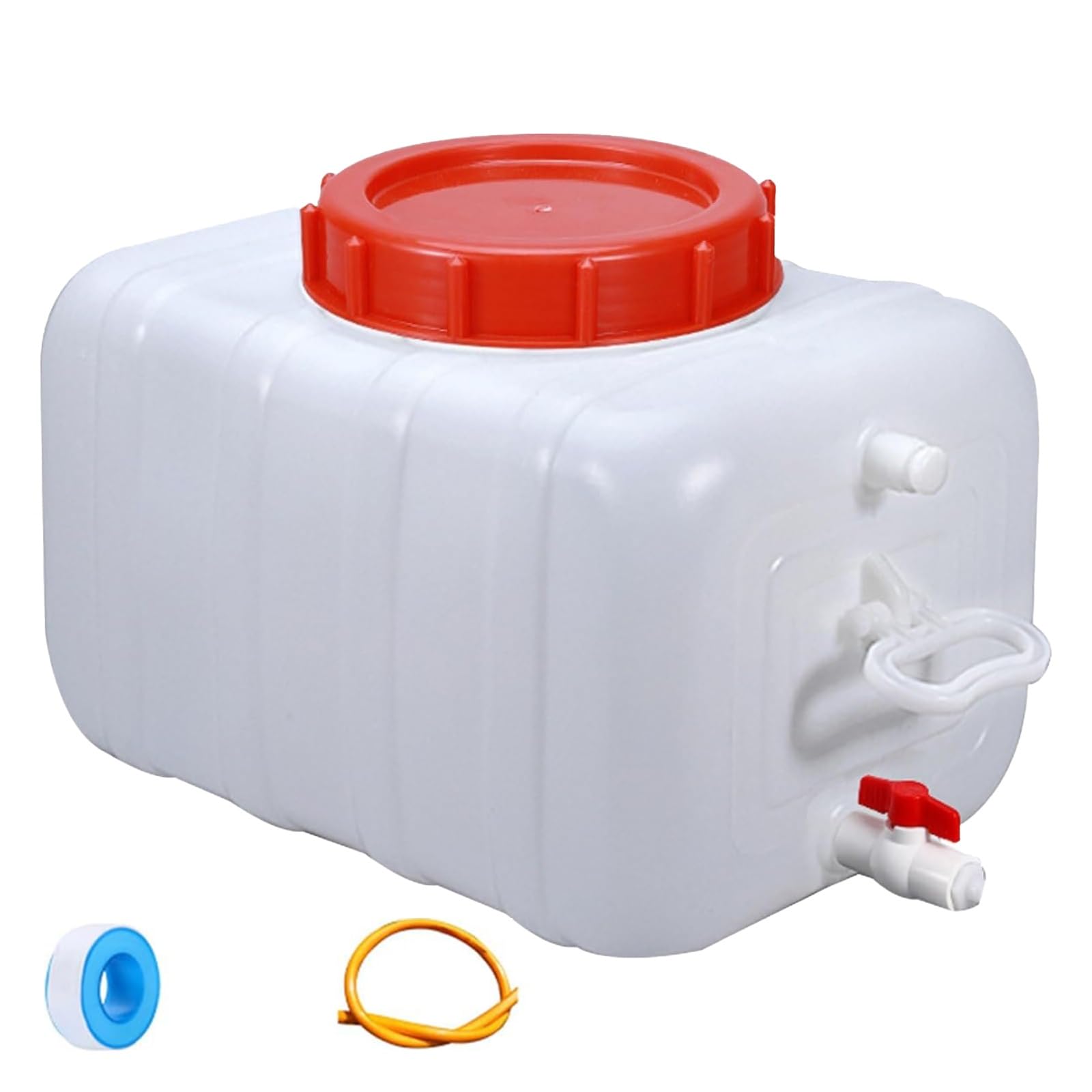Serbatoio d'acqua portatile da 25 litri Secchi d'acqua orizzontali di grande capacità con rubinetto e tubo per campeggio escursionismo viaggio HomeVersatile soluzione di stoccaggio dell'acqua in