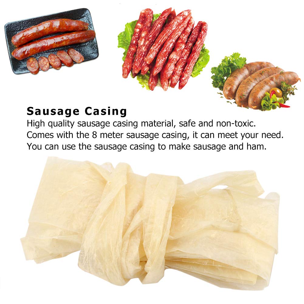 Fdit Funda de salchichas de secado comestible estilo cantonés para jamón casero accesorios cocina MÚLTIPLE ENVASE