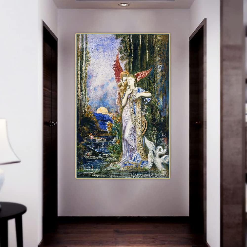 Paint by Numbers, Paint by Numbers for Adults Kids The Inspiration by Gustave Moreau  DIY Oil Painting Canvas Print Wall Art Home Decoration