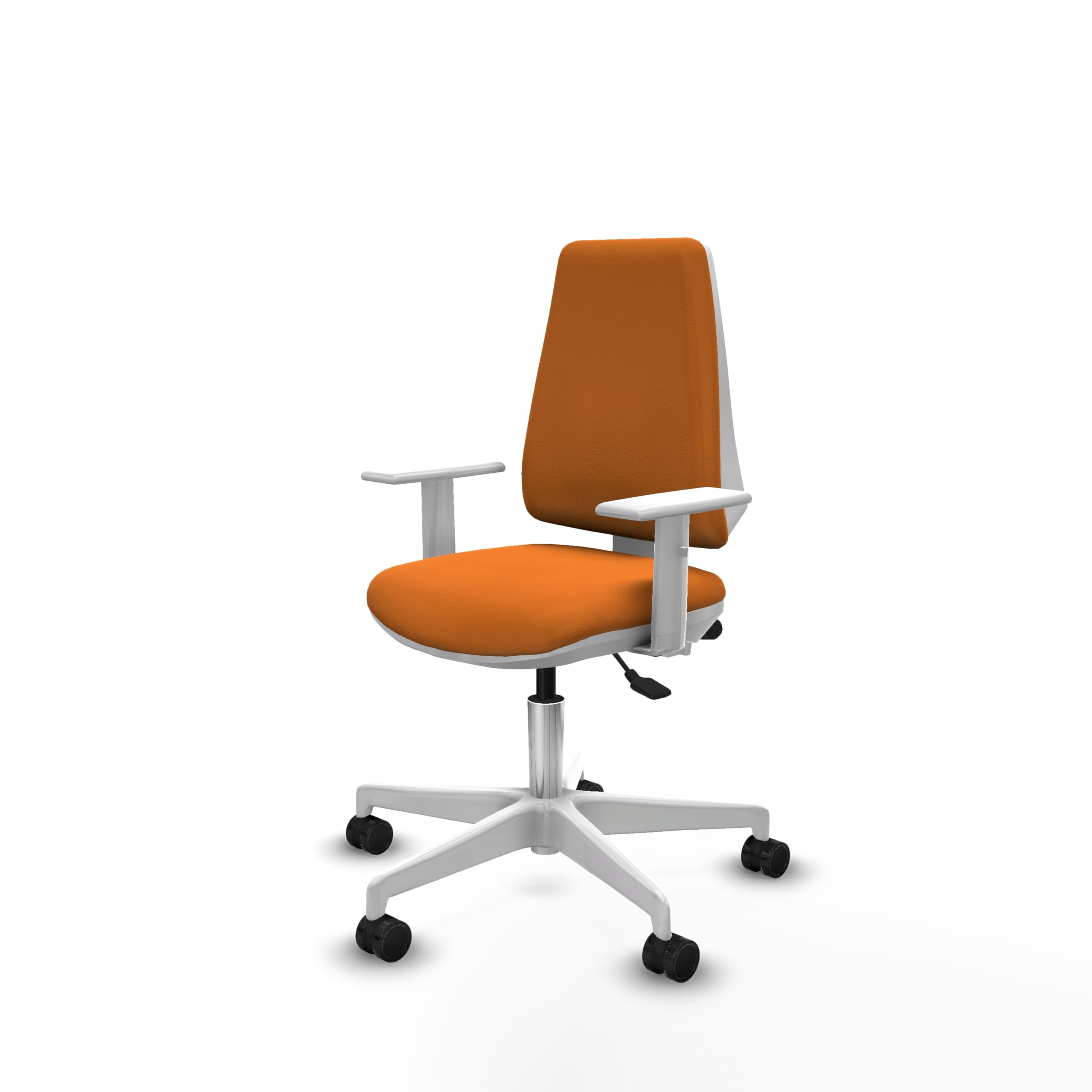 Piqueras y Crespo Elche: La Mejor Silla de Oficina Calidad Precio, Ideal para Escritorio hasta 120kg, con Brazos Blancos y Respaldo Regulable en Altura