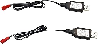 Blomiky 7.2V JST Plug USB Charger Cable for TR-211 TR-215 550 15 Channel RC Excavator 7.2V NiCd or NiMh Rechargeable Battery 7.2V JST USB