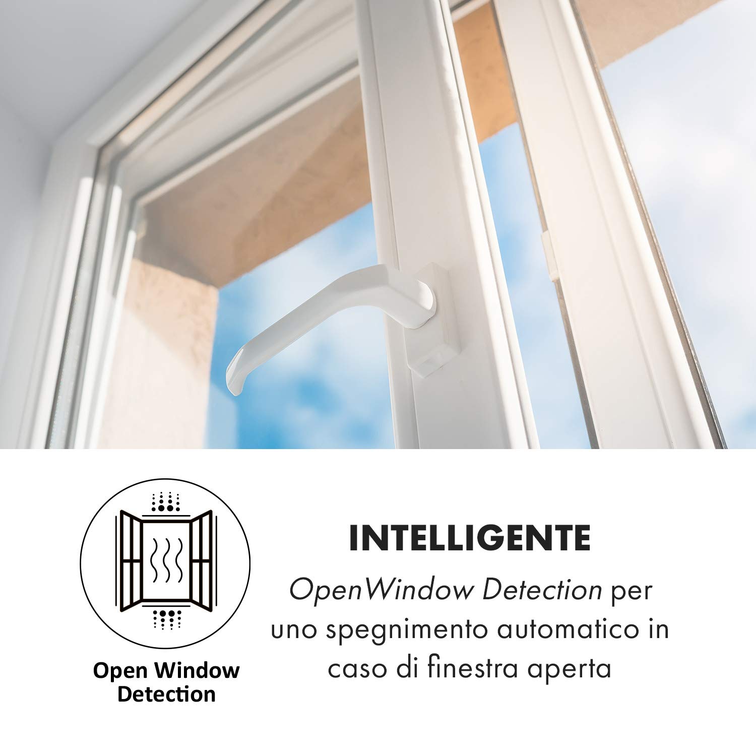 Klarstein Smart Stufa Elettrica Basso Consumo, Termoconvettore a Parete 350W Termosifone Elettrico, Riscaldamento Elettrico, Pannello Radiante Infrarossi, Lampada Riscaldante, Telecomando, IP52 No CO2