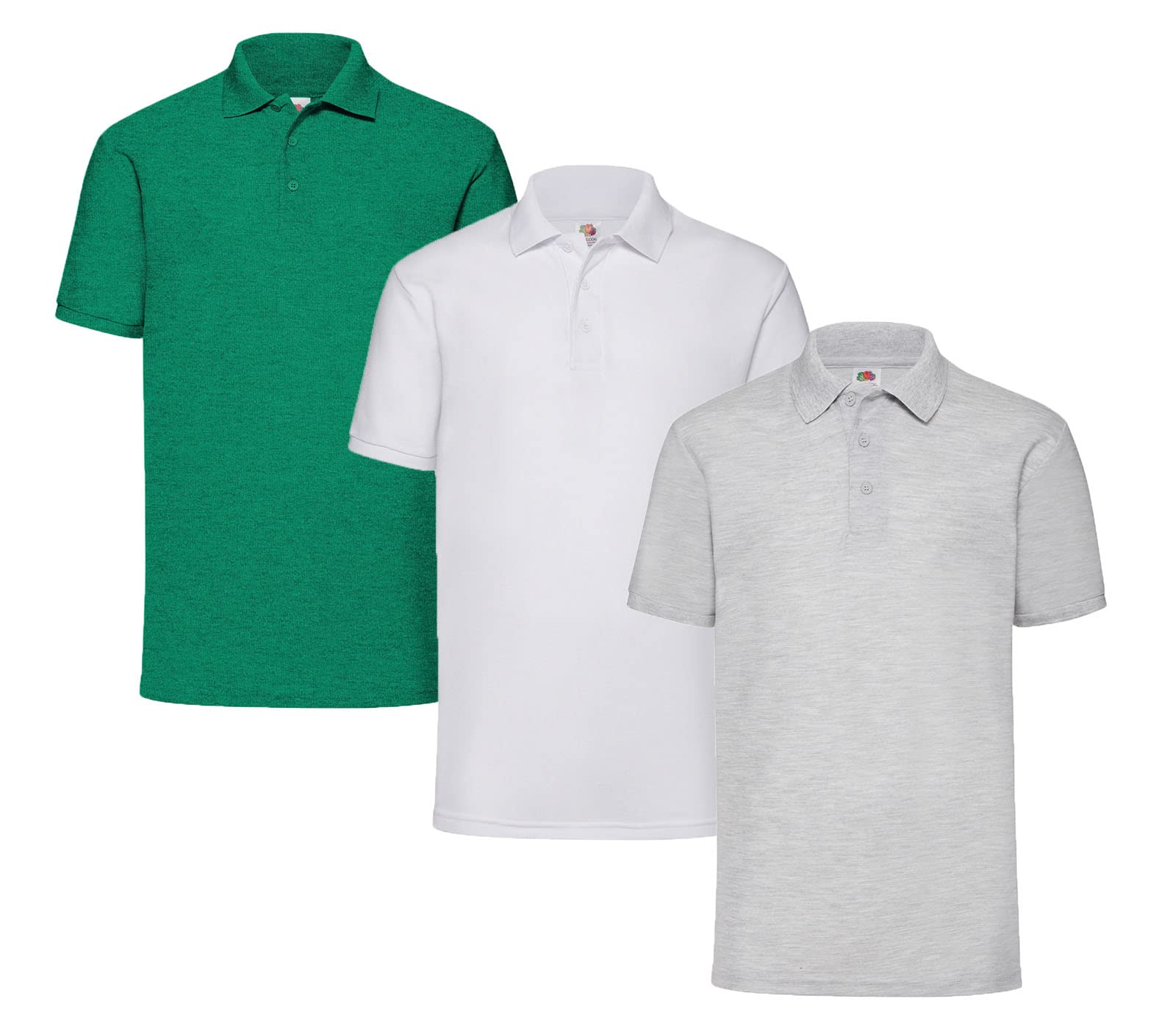 Fruit of the Loom Men's Polo Shirt (Pack of 3), L
