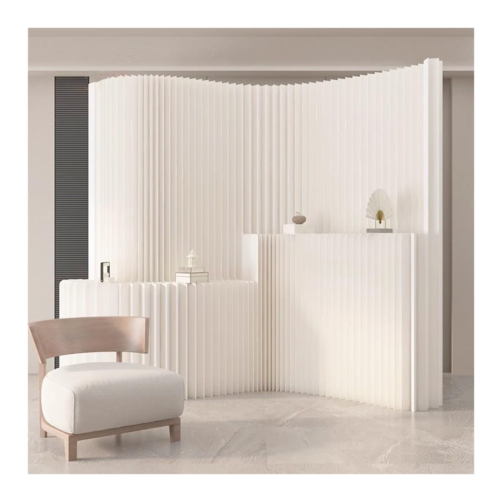 Divisori per ambienti, Parete divisoria portatile in carta for ufficio domestico(5.9x9.84ft)