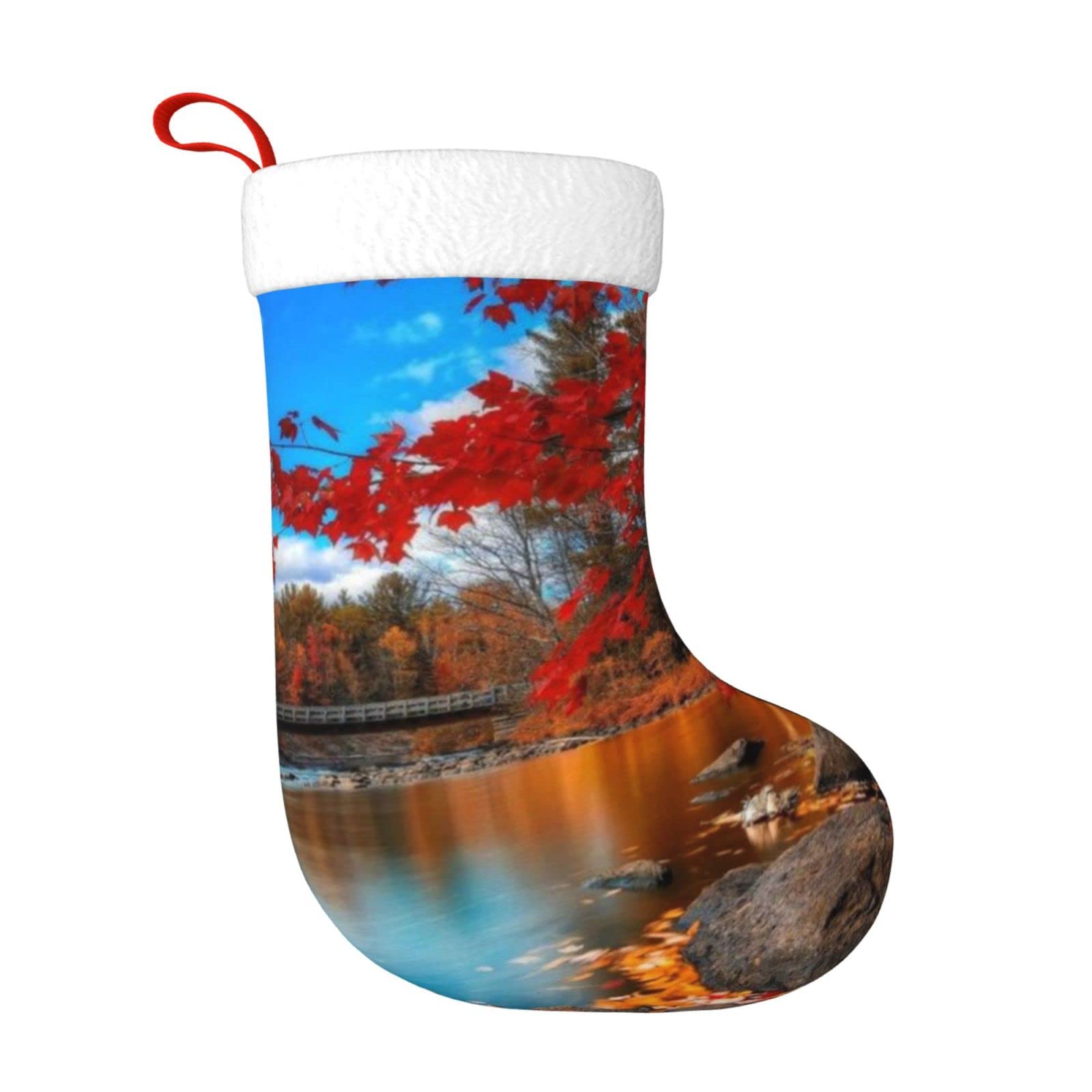 SATUSA Killarney National Park Print Christmas Holiday Stockings Christmas Hanging Bags Xmas Tree Decorations Santa Snowman Reindeer Gift Treat Bag