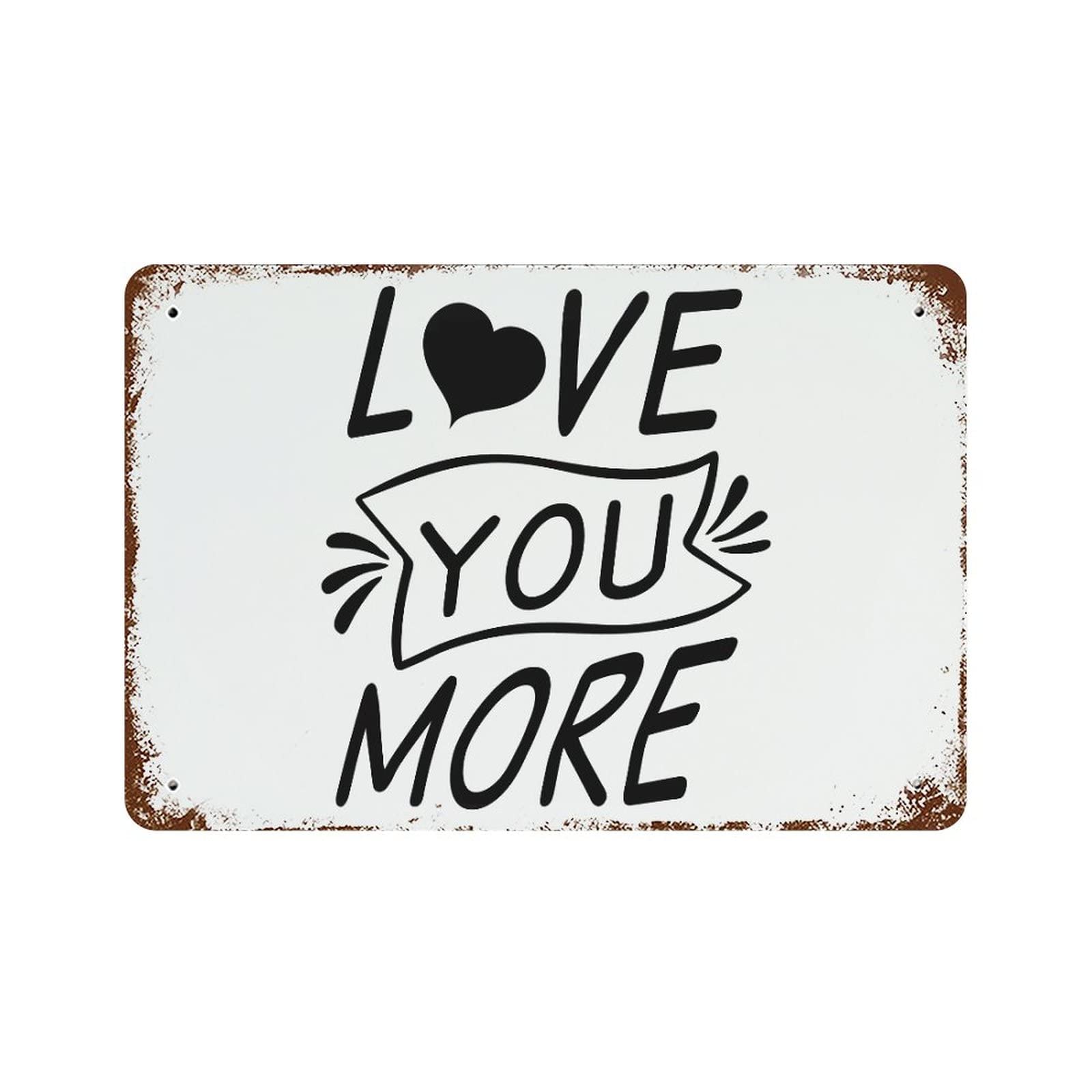 Panneau aluminium Love You More pour décoration murale de salle de bain et toilettes