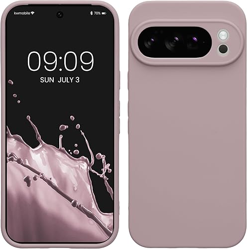 Miniatura 87 de kwmobile Funda compatible con Google Pixel 9 Pro - Funda protectora delgada de TPU para teléfono - Acabado mate suave - Negro mate NEGRO MATE,Piedra