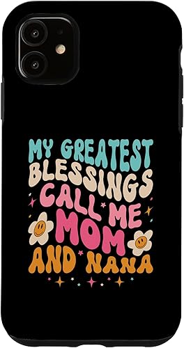 Miniatura 1 de Funda para iPhone 11 My Greatest Blessings Call Me Mom And NaNa Día de la Madre 2023