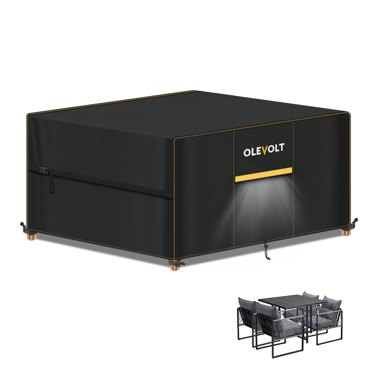 OLEVOLT Patio Furniture Covers Waterproof Rattan Garden Furniture Covers