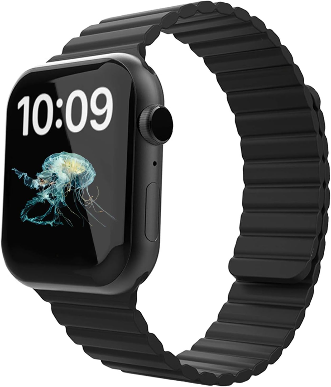 OMECKY Silicone Magnetic Sport Loop Watch Straps Compatible with Apple Watch Bands Series 7 (41mm 45mm) Series SE 6 5 4 (40mm 44mm) Series 3 2 1 (38mm 42mm), for Women & Men