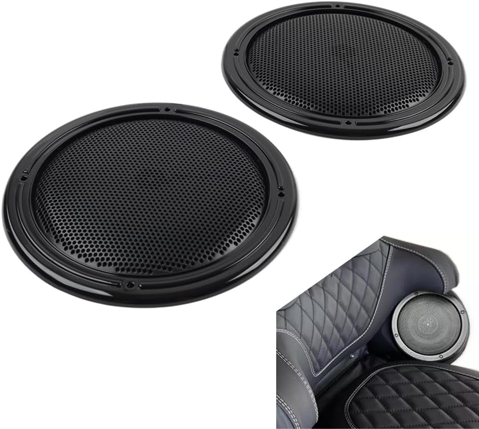 BACAR Rear Pod Grill Speaker Cover Pak Mesh All Black ABS for Electra Tri Glide FLHTCU/L 2014-2023, for FLHTCLTC 2pcs