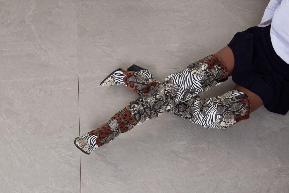 YOKI Cowgirl Boots Women, Over the Knee Western Cowboy Boots for Women with Chunky Block Heels - Image 4