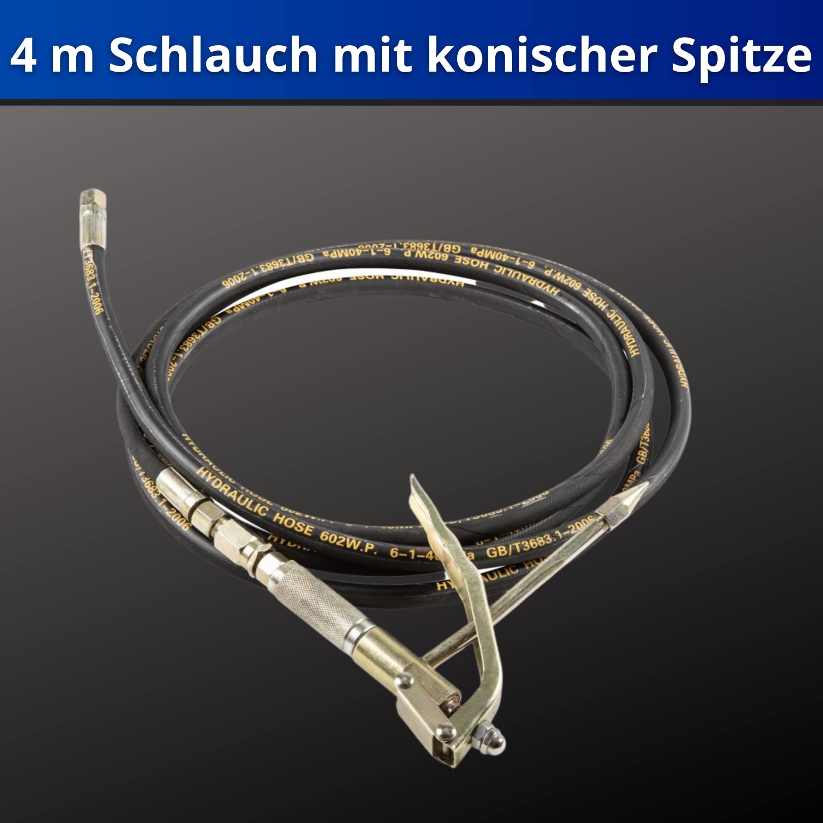 Högert Technik - Pneumatischer Fettpresse 12l | Stahltank | Pneumatische Fettpump Fettfüllpumpe | 300–400 Bar - HT4R795