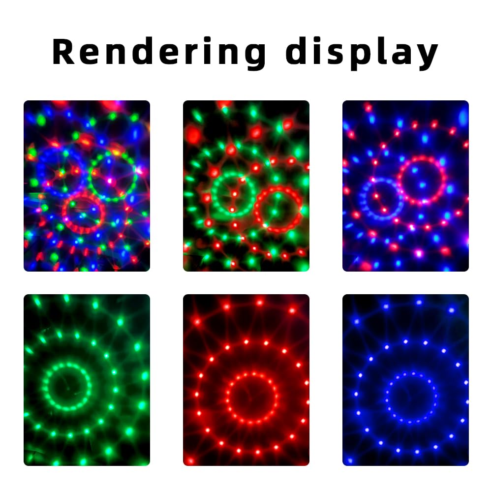 Juego de luces de discoteca para fiesta de 3 piezas, bola de discoteca de material ABS, con control remoto, luz estroboscópica de DJ, adecuada para bodas/karaoke KTV/fiestas de cumpleaños, luces de ca
