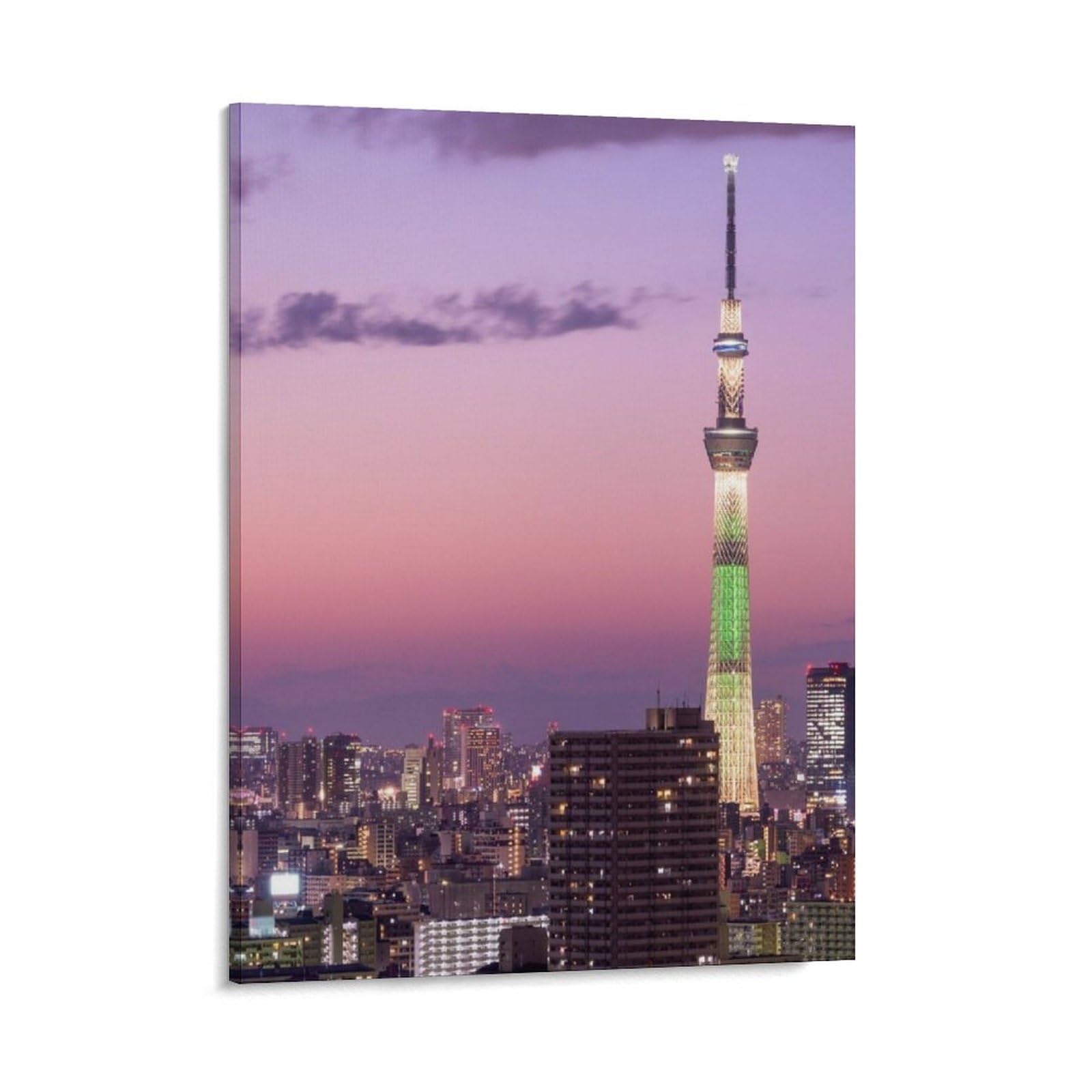 水晶絵　スカイツリー　東京　アートパネル　絵画　額縁　風景　ポスター　絵　写真 Amazon.co.jp: 絵画 東京スカイツリーの夜景インテリア 絵画