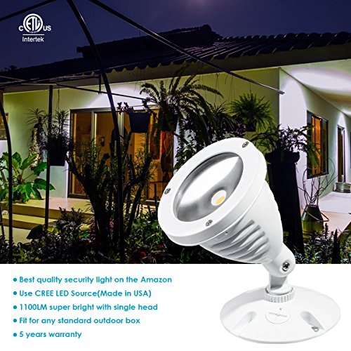 Topele Jsl-03W Led Flood Light, Security Light, Spot Light 13.5W(100W Halogen Bulb Equivalent), Waterproof Ip65, 1000Lm, 4000K, Adjustable Head, Etl Listed #TOP2