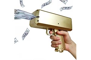 Gold Gun Shooter Toy Throws Fake Money Over 15 Feet