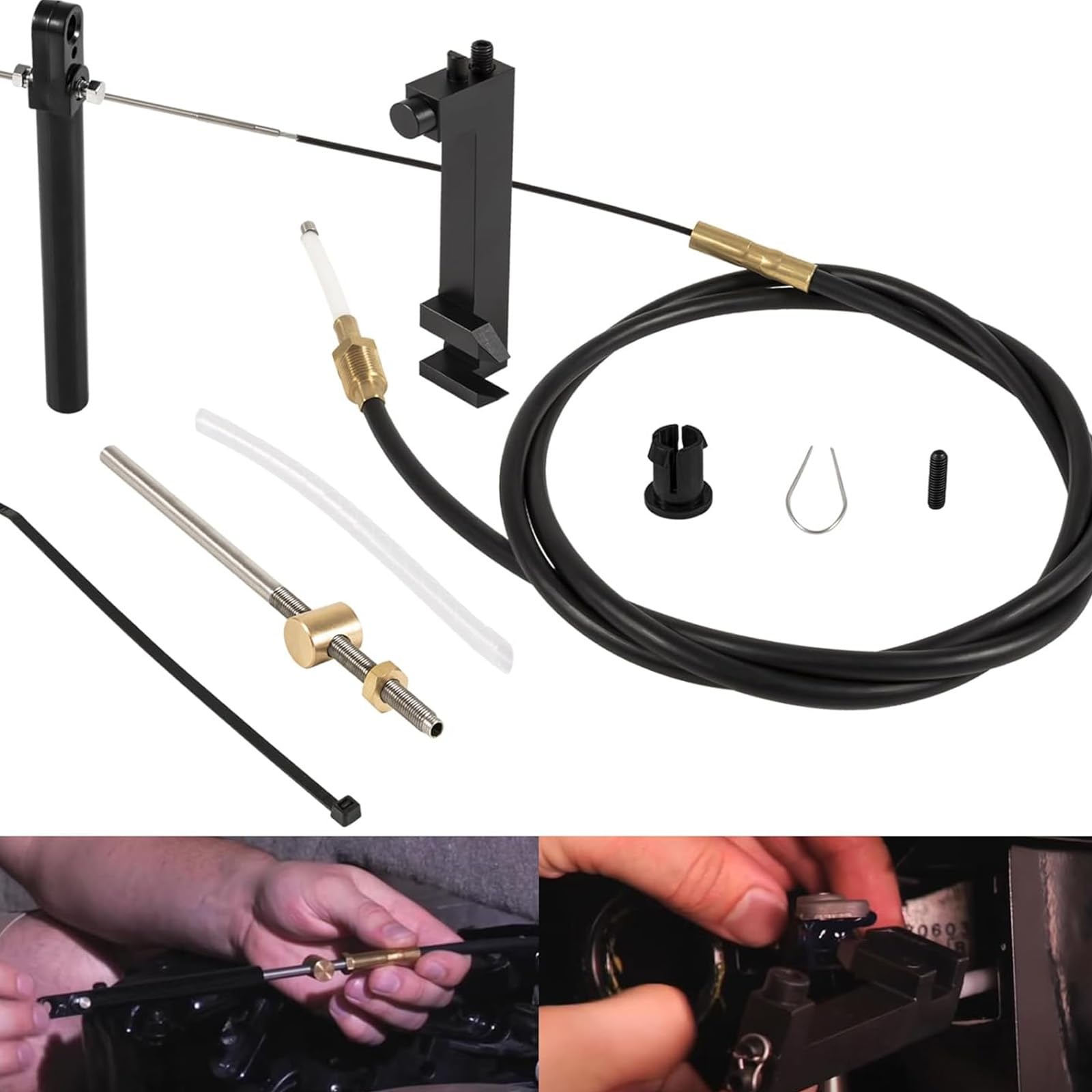 Juego de Cables de Cambio Impermeables de Repuesto, Accesorios para Yates 865436A02 19543A10 19543A8 para Motores OMC BRP, reemplazo de Cable Restringido para Barcos