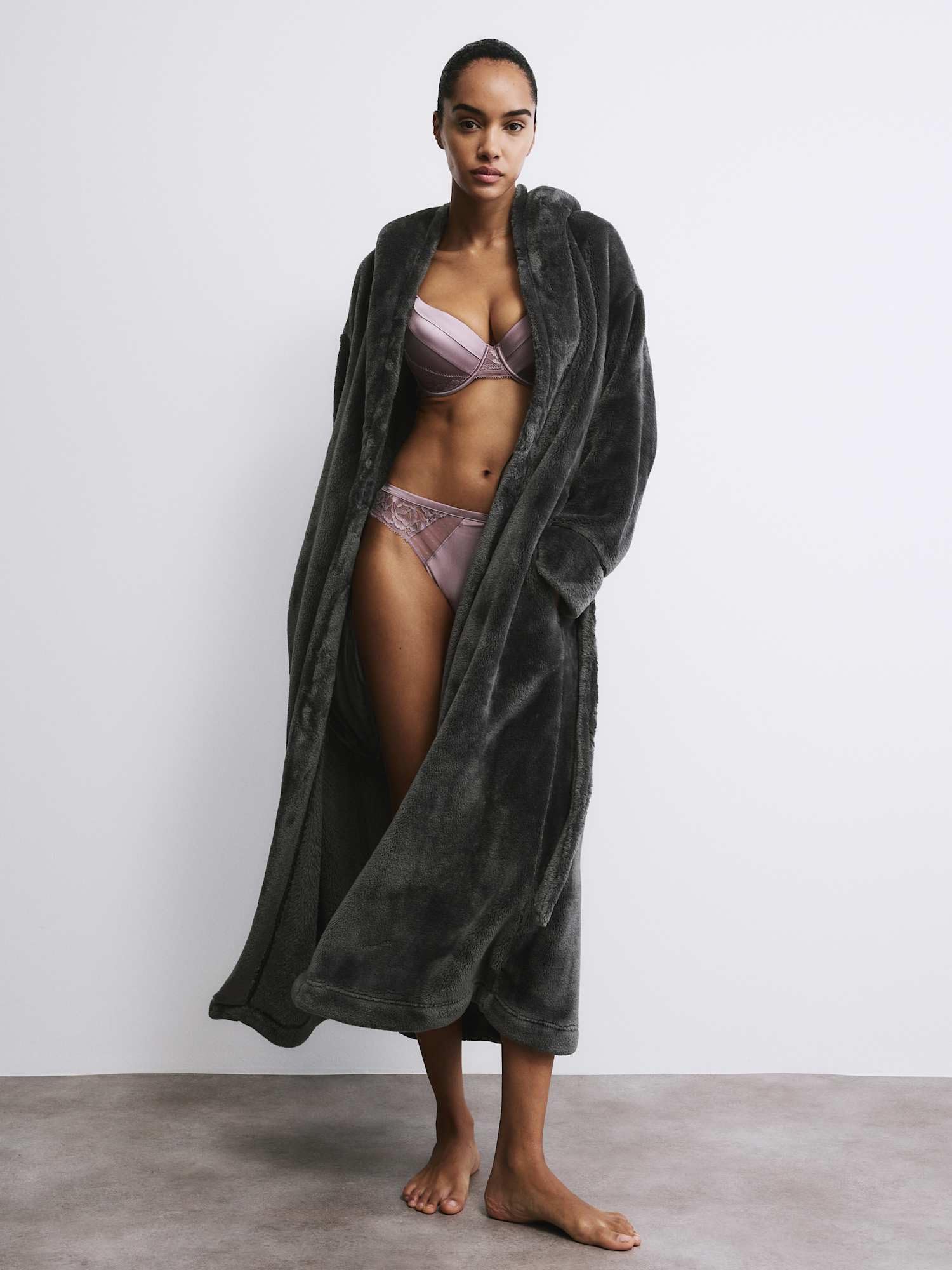 Marks & Spencer Donna Accappatoio in Pile con Cappuccio – Vestibilità Regolare – Con Tasche