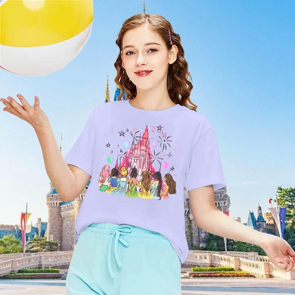 KIDDAD Magical Shirts for Women: Princess Shirt Magic Kingdom T Shirt Funny Family Vacation Tee Casual Holiday Tee Tops - Image 9