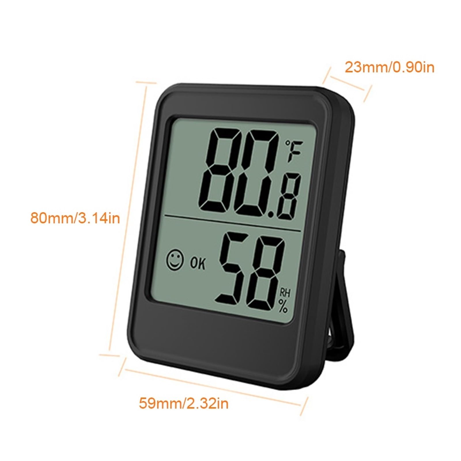 Termohigrómetro Digital LCD de Gran tamaño, termómetro higrómetro, medidor electrónico de Temperatura y Humedad para Interiores, Sensor, estación meteorológica
