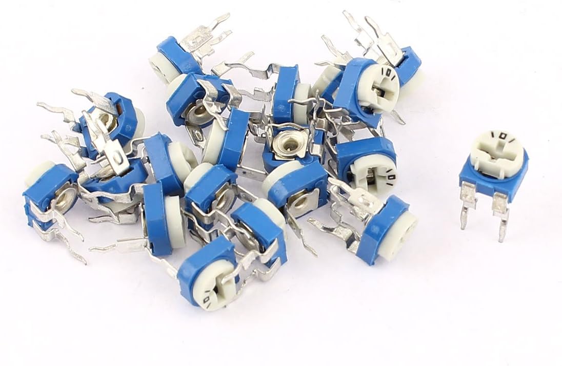 FOCCAR 20Pcs URM065 Variable Resistors 100 Ohm 3 Terminals Trimmer