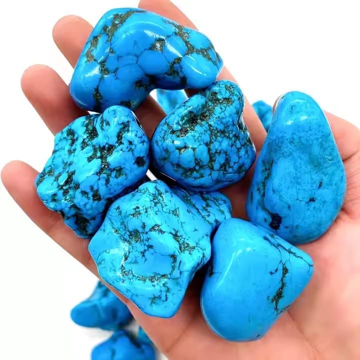 Natural Healing Crystal Mineral Specimen Blue Turquoise Stone for Decorate (1000g)