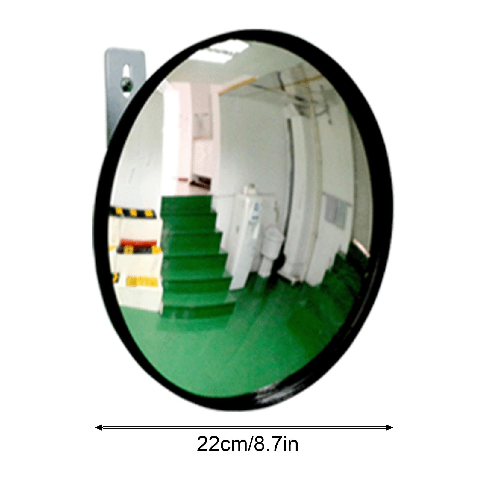 Miroir Convexe en Acrylique Réglable, Miroir de Sécurité à Coins Arrondis,Miroir Routier Rond et Léger pour Angles Morts, Idéal pour Chambre, Bureau, Magasin, Garage(22 * 22cm/8.7 * 8.7in)
