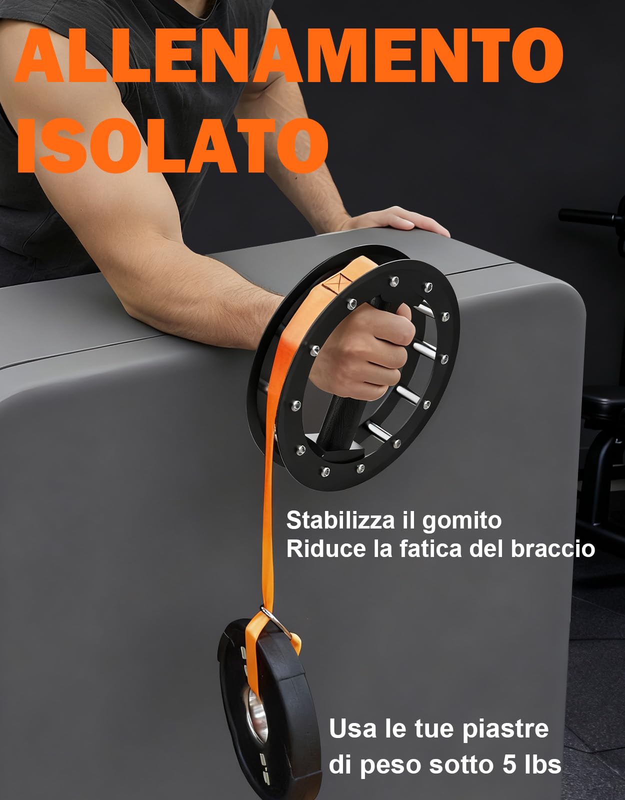 Fitarc Esercizio per la rotazione del polso, attrezzo per rafforzare l'avambraccio, barra per pronazione/supinazione, allenamento per braccio di wrestling, sviluppo di avambracci, in attesa di